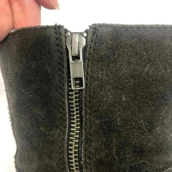 Born Dark Brown Suede Buckled Distressed Booties Women's Size 6.5 - Picture 7 of 13